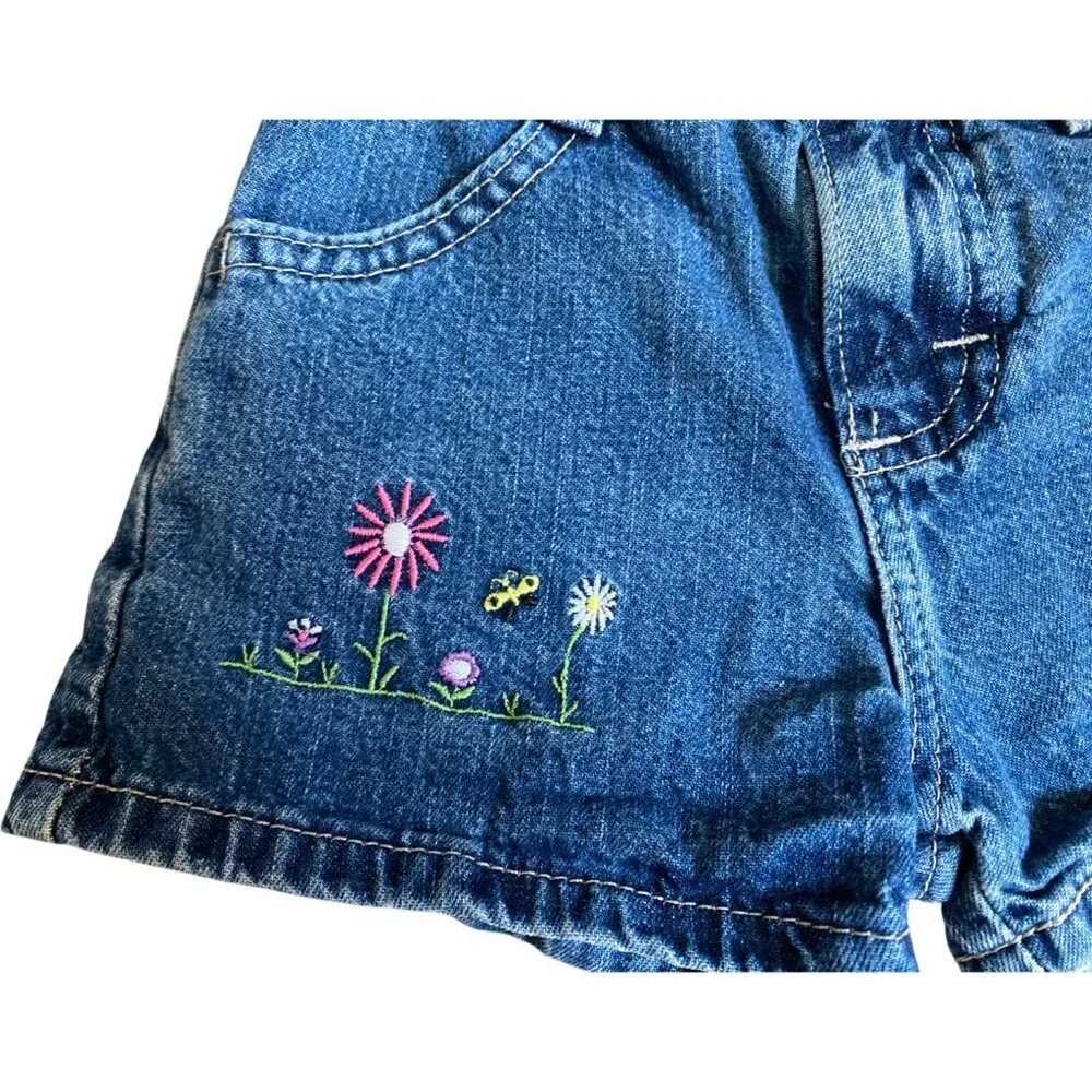 Vintage Riders Emboidered Medium Wash Jean Shorts - Picture 2 of 5